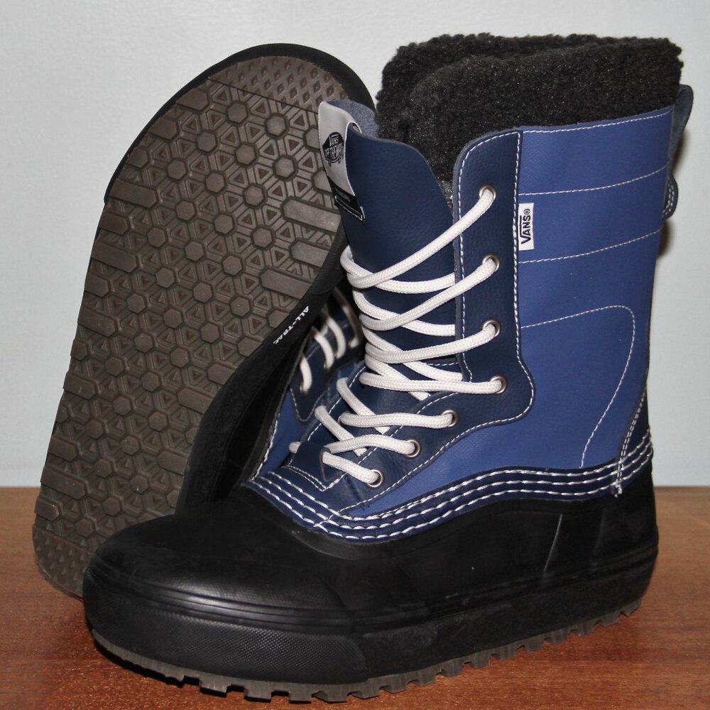 Vans Standard Snow MTE Cold Weather Winter Boots Mens 9 Navy Blue Black